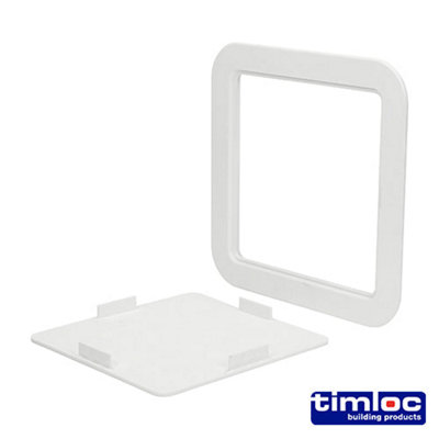 Timco Timloc Access Panel Plastic Clip Fit White205 X 205mm from B&Q