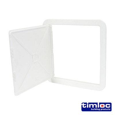 Timco Timloc Access Panel Plastic Hinged White305 X 305mm from B&Q