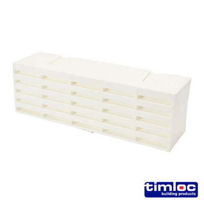 Timco Timloc Airbrick Plastic White215 X 69 X 60mm from B&Q