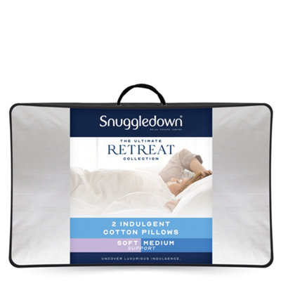 Snuggledown Indulgent Cotton Soft Support Pillow 2 Pack from B&Q