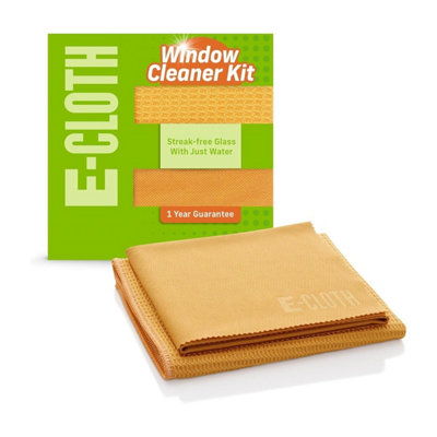 E-Cloth Window Cleaning Kit2-Piece SetMicrofibre Glass Cloth & Polishing TowelStreak-Free Shine For Windows & Mirrors from B&Q