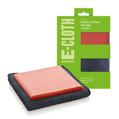 E-Cloth Granite & Stone Cleaning Kit2-Piece Microfibre SetStreak-Free Shine For GraniteMarble & Stone Surfaces from B&Q