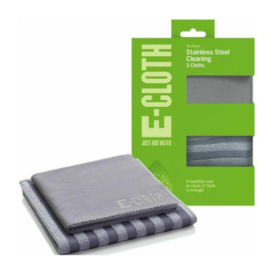 E-Cloth Stainless Steel Cleaning Kit2-Piece Microfibre SetStreak-Free Shine For AppliancesOvenStove & Fridge from B&Q