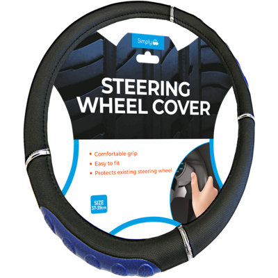 Simply Car Steering Wheel Cover Black Comfy Universal Padded Design Grip Glove from B&Q