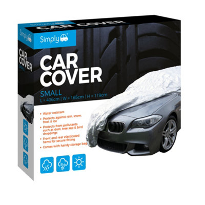 Simply Auto Water Resistant Car Cover Rain Snow Frost Elastic Protector Small from B&Q