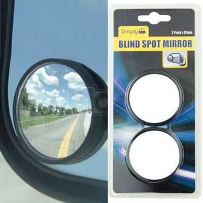 Simply 2 X Blind Spot Reversing Mirror Wide Angled Towing Driving Car Van Self Adhesive