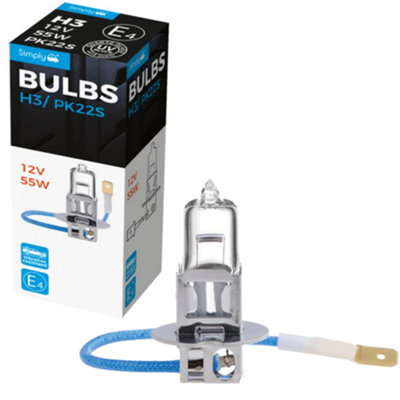 Simply H3 453 12V 55W Halogen Headlamp Headlight Fog Light Main Beam Car Bulb Pk22S from B&Q
