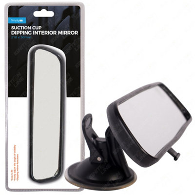 Simply Dipping Interior Wide Angle Rear View Mirror Suction Learner Instructor 21X5Cm from B&Q