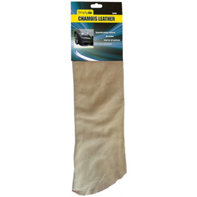 Simply 3Sq Ft Premium Chamois Leather Cleaning Drying Absorbent Shammy Washing from B&Q