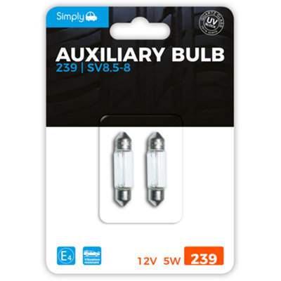 SIMPLY 239 C5W 12V 5W Car Festoon Side Interior Number Plate Bulbs Twin Pack - Image 3