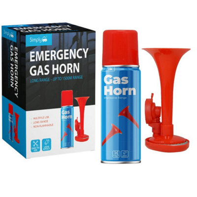 Simply Gas Air Horn Football Sport Event 1500M Loud Gas Hand Held Non-Flammable from B&Q