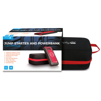 Js001 Simply Auto 1000Amp Portable Jump Starter And Usb Powerbank from B&Q