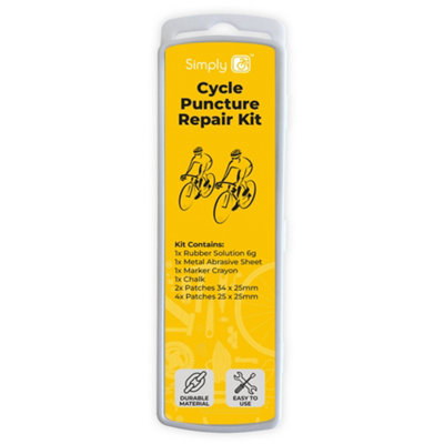 Simply Cycling Cycle Puncture Repair Kit C-Cure Process Portable Patches Fix from B&Q