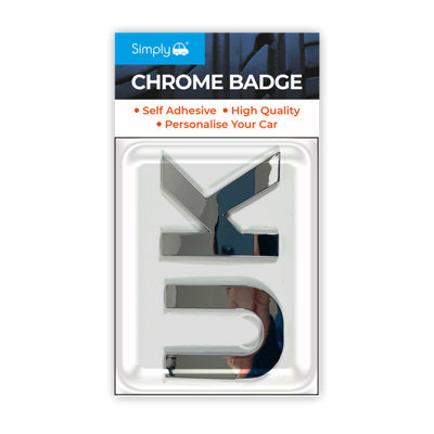 Simply Auto 'uk' Simply Chrome Badge Sticker Sign Plate Europe Travel Van Car from B&Q