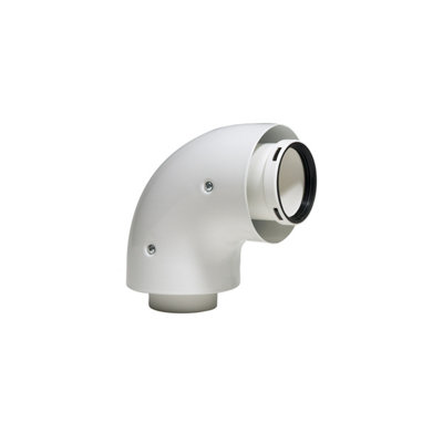 Vokera 90 Degree Flue Bend White 20132059. from B&Q