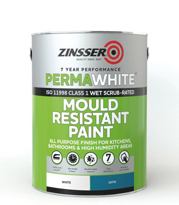 Zinsser Perma White Interior Satin 5L from B&Q
