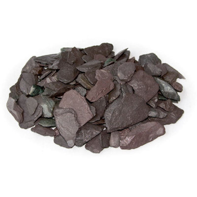 Akor Building Products Plum Slate Chippings 20mmDecorative Garden GravelAggregate Bulk Bag800Kg from B&Q