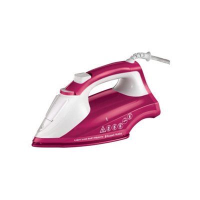 Russell Hobbs Light & Easy Brights Berry Steam Iron 2400W, 115G Steam Shot, 2X Smoother Glide, Fabric Softener Infused Ceramic Soleplate (26480) - Image 5