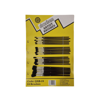 B&Q -  Mipa PaintsStarchem Quality Artist Brushes Set24 Premium Brushes For All Painting Techniques