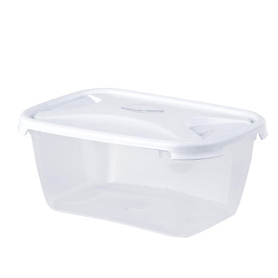 Wham Cuisine 2L Rectangular Food Box & Lid Packed Lunch BoxWhite from B&Q