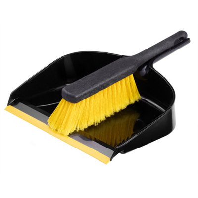 Hardys Heavy Duty Dustpan And Brush Wide Dust Pan Cleaning Sweeping Garden Set Large