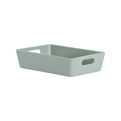 Wham Studio Gloss Light Green Plastic Nestable Storage Basket (H)6Cm (W)17Cm (D)17Cm from B&Q
