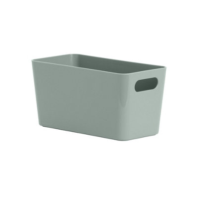 Wham Studio Gloss Light Green Plastic Nestable Storage Basket (H)10Cm (W)20Cm (D)20Cm from B&Q