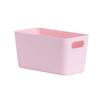 Wham Studio Etch Matt Pink Plastic Nestable Storage Basket (H)10Cm (W)20Cm (D)20Cm from B&Q