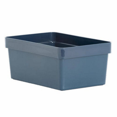 Wham Studio Linen 1.01 Utility Basket 25X17X11Cm Navy from B&Q