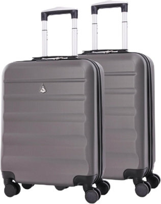 Aerolite 55X40X20Cm Ryanair Priority Max 40L Lightweight Hard Shell Carry On Hand Cabin Luggage Suitcase 55X40X20 With 4 Wheels &