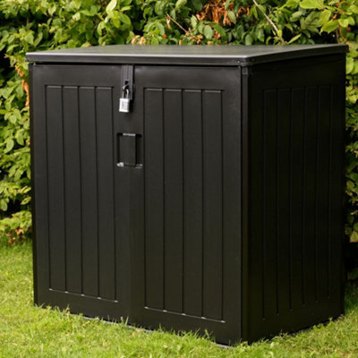 Olsen & Smith 775L Outdoor Storage Box WaterproofLarge Plastic Garden Storage Box For Patio & Wheelie Bins from B&Q