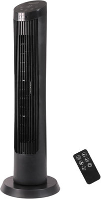 Olsen & Smith Olsen And Smith 36 Inch Silent Tower Fan Black 27Db Ultra Quiet 82 Degree Oscillation 12H Timer Remote Led Display from B&Q