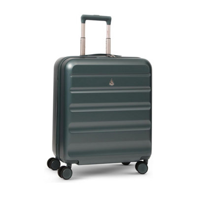 Aerolite 56X45X25Cm Carry On Cabin Luggage BagSingleLightweight Hard Shell8 Wheel SpinnerTsa LockGreen from B&Q