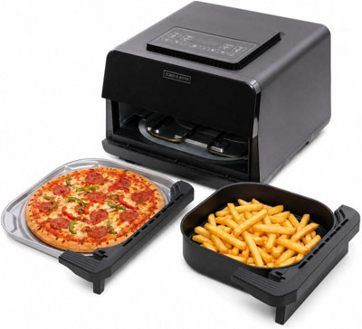 B&Q -  Pizza Air Fryer 2400W With 12In Pizza Stone Stone-Baked Crispy Base Pizza Oven & 6L Multi-Function Air Fryer