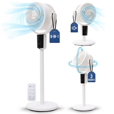 Olsen & Smith Pedestal & Desktop Tabletop Air Circulator FanPortable Quiet Oscillating Floor Standing Upright Electric from B&Q