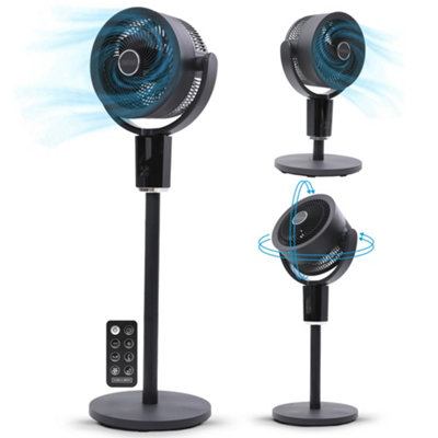 Olsen & Smith Pedestal & Desktop Tabletop Air Circulator FanPortable Quiet Oscillating Floor Standing Upright Electric Air from B&Q