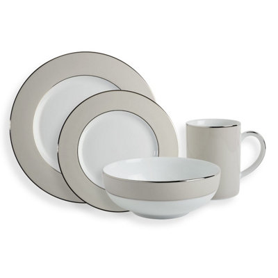 Fairmont & Main Cheltenham Oyster 16 Piece Dinner Set White