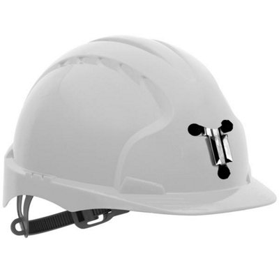Jsp Aje169-300-100 Evo 3 Mining Onetouch Slip Ratchet White Helmet from B&Q