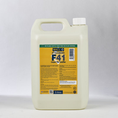 F Ball & Co F41 Professional Carpet Tile Tackifier Adhesive (5Ltr Polyjerry) from B&Q
