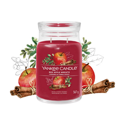 Yankee Candle Signature Large Jar Red Apple Wreath 2 Wick from B&Q