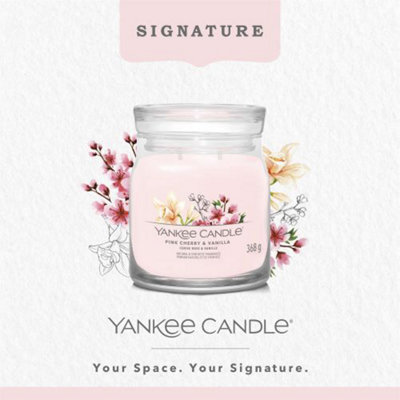 Yankee Candle Pink Signature Jar Cherry Vanilla Medium