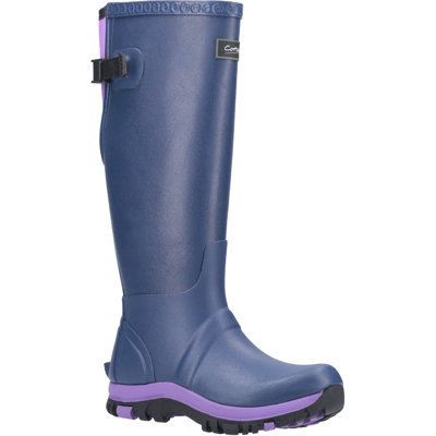 Cotswold Realm Adjustable Wellington Boot Size 4 Blue/Purple