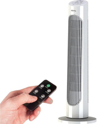 29-Inch Oscillating Tower Fan With Remote from B&Q