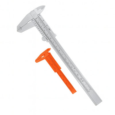 Plastic Vernier Calliper Set Gauge Micrometer Measuring Tool Ruler 6/ 3 2Pcs from B&Q