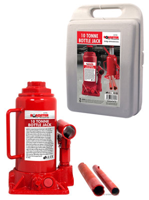  - Bottle Jack 10 Ton Tonne Floor Hydraulic Lifting 10T Car Van Boat In Case 66182C