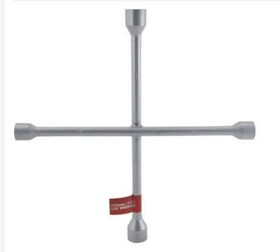 Wheel Brace 4 Way Cross Wrench Spanner Car 17 19 21 23mm Socket Nut Tyre 68236 from B&Q