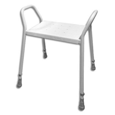 Nrs Height Adjustable Shower Stool With Handles White - Image 5