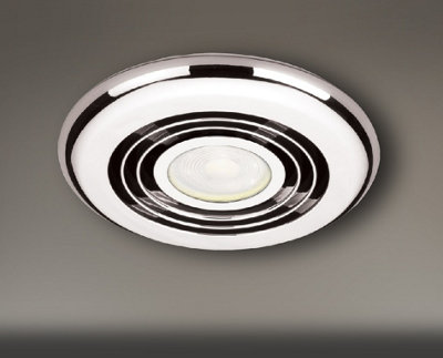 Aquarius Tornado Inline Fan For Wet Rooms  Chrome Led Warm White Showerlight Aq337C from B&Q