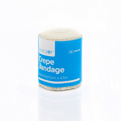 Blue Dot Crepe Bandage 5Cm X 4.5M from B&Q