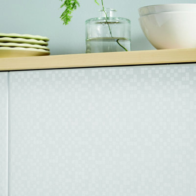 Simplicity Tetris Pearl Gloss Ceramic Indoor Wall Tile, Pack Of 8, (L)498mm (W)248mm
